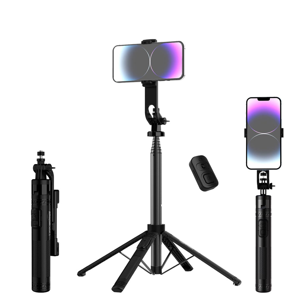 Trípode Selfie A17 con Luces LED y Control Remoto – Hasta 180 cm